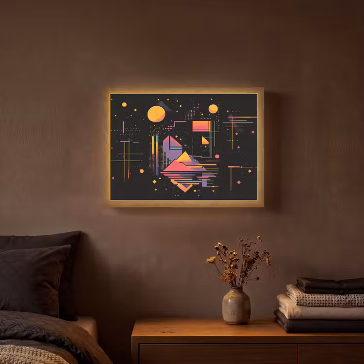 Lightbox - Wandlamp - Abstract - Vormen - Lijnen - Kleurrijk — 3
