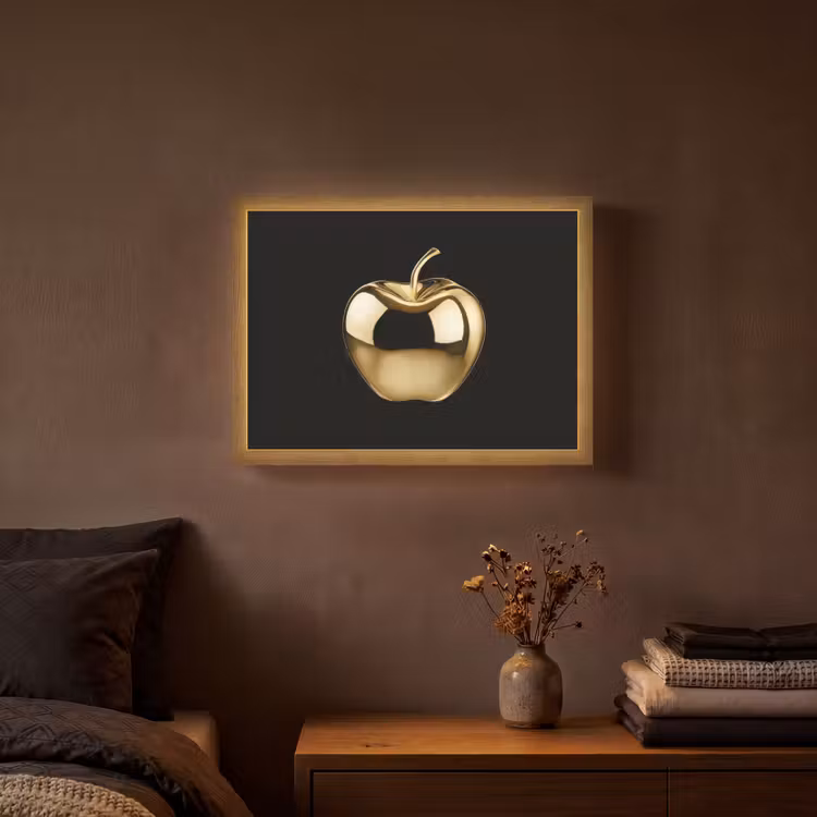 Lightbox - Wandlamp - Appel - Goud - Chrome - Zwart — 3