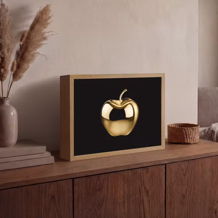 Lightbox - Wandlamp - Appel - Goud - Chrome - Zwart — 4