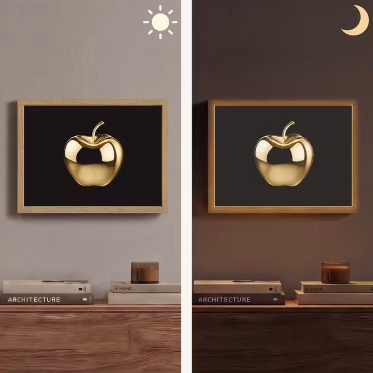 Lightbox - Wandlamp - Appel - Goud - Chrome - Zwart — 6