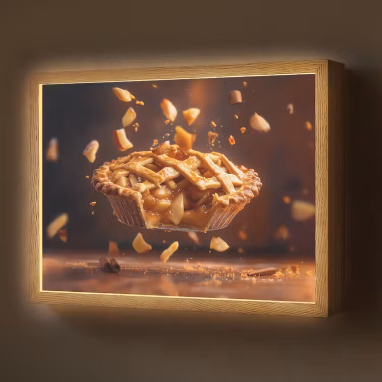 Lightbox - Wandlamp - Appel - Taart - Warm - Eten — 1