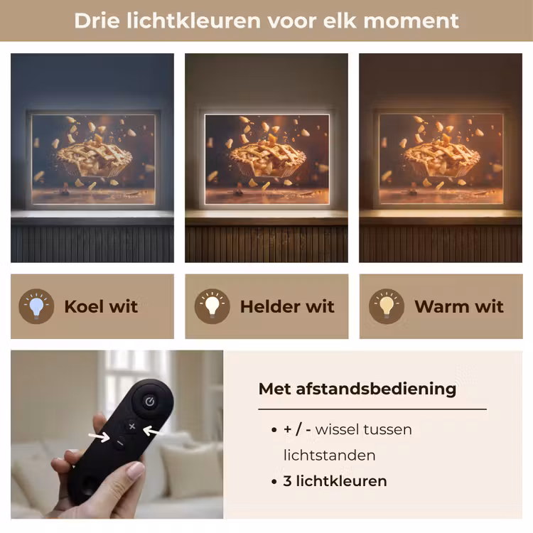 Lightbox - Wandlamp - Appel - Taart - Warm - Eten — 8