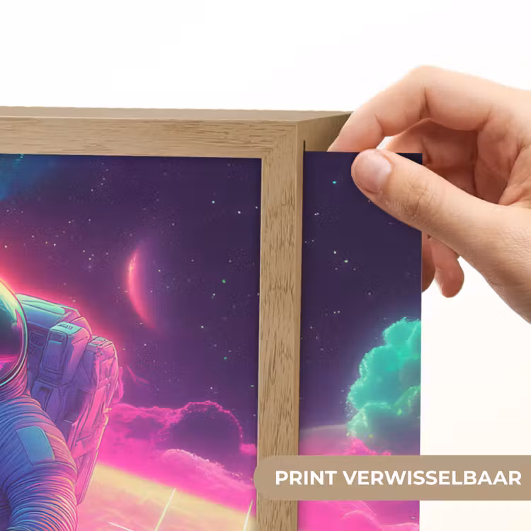 Lightbox - Wandlamp - Astronaut - Neon - Roze - Wolken — 5
