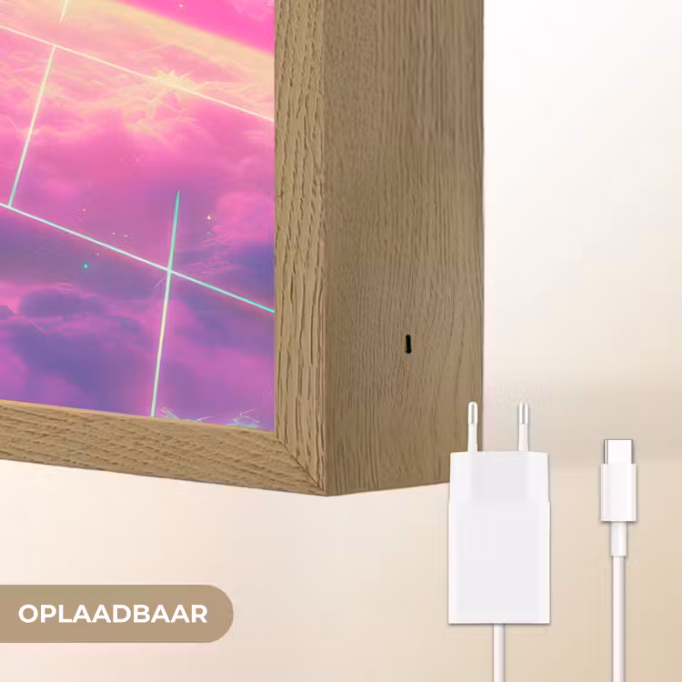 Lightbox - Wandlamp - Astronaut - Neon - Roze - Wolken — 7