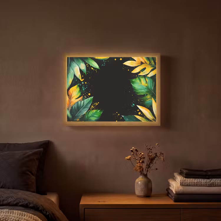 Lightbox - Wandlamp - Bladeren - Groen - Geel - Verf - Jungle — 3