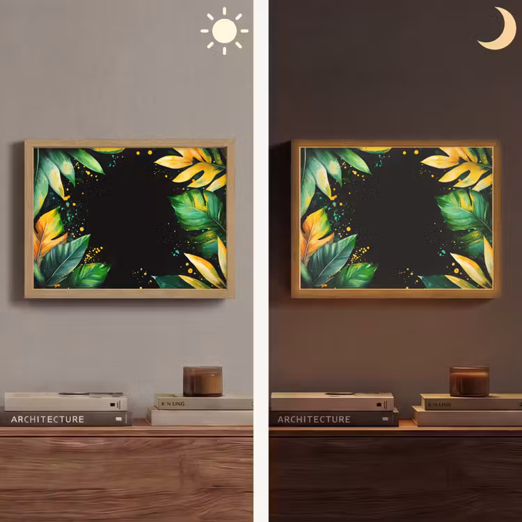 Lightbox - Wandlamp - Bladeren - Groen - Geel - Verf - Jungle — 6