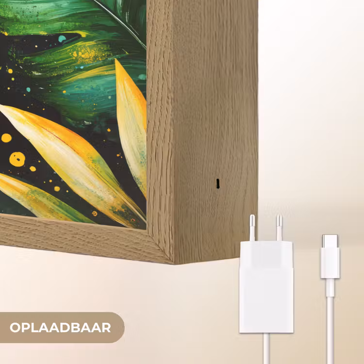 Lightbox - Wandlamp - Bladeren - Groen - Geel - Verf - Jungle — 7