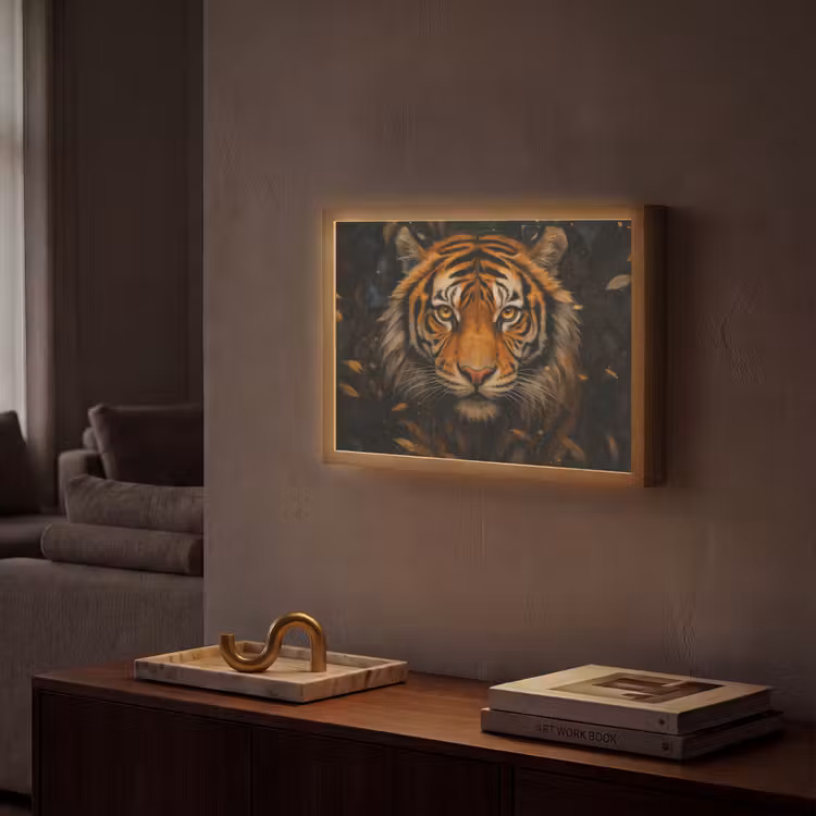 Lightbox - Wandlamp - Bladeren - Tijger - Oranje — 2