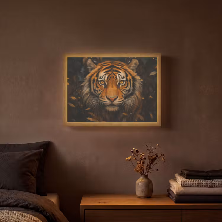 Lightbox - Wandlamp - Bladeren - Tijger - Oranje — 3