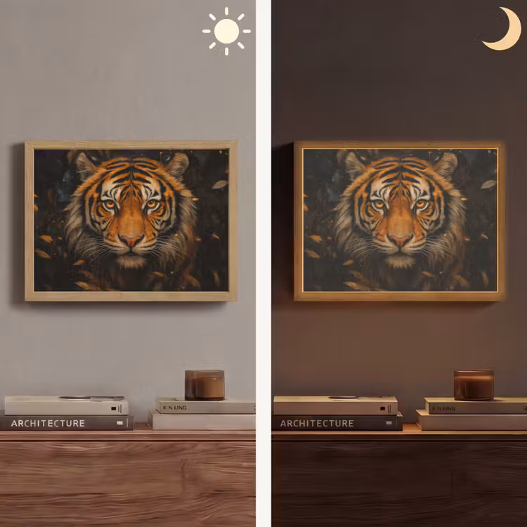 Lightbox - Wandlamp - Bladeren - Tijger - Oranje — 6