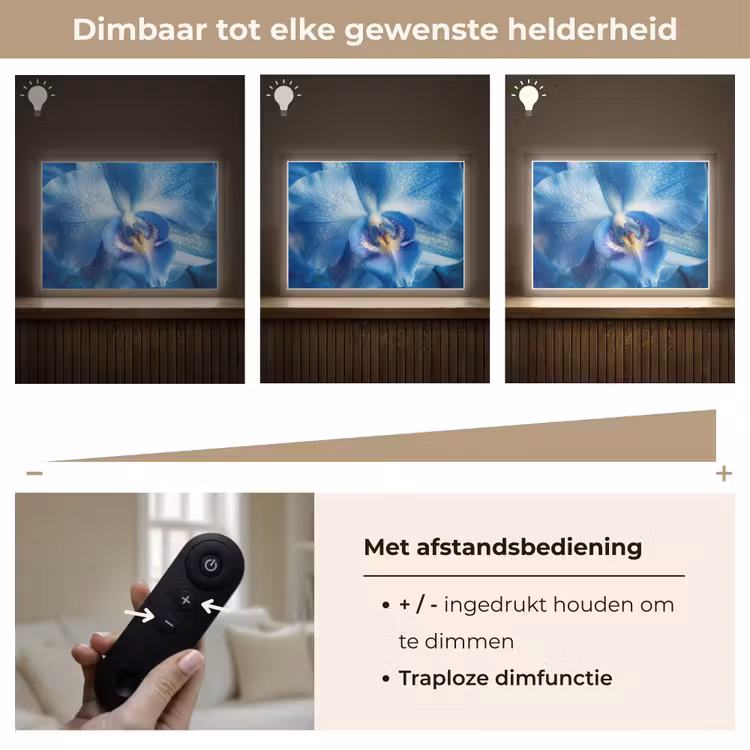 Lightbox - Wandlamp - Blauw - Orchidee - Elegeant — 9