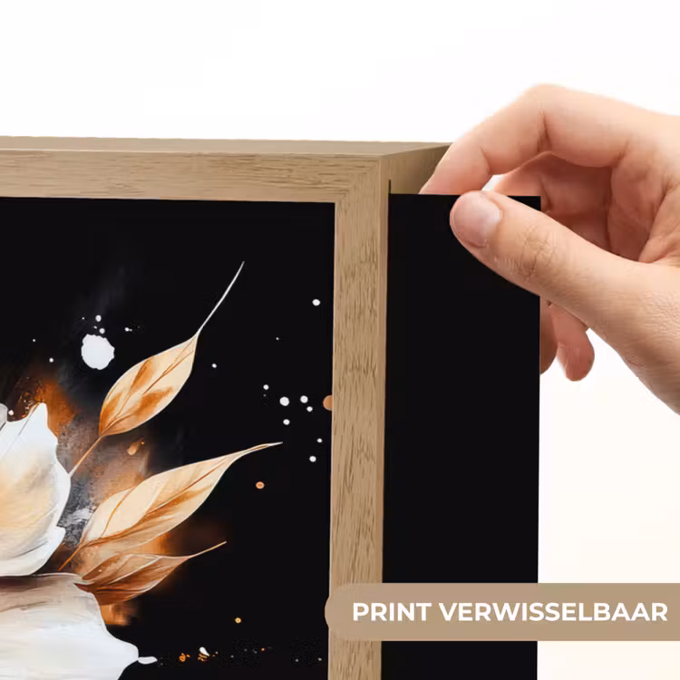 Lightbox - Wandlamp - Bloem - Verf - Goud - Graffiti - Modern — 5