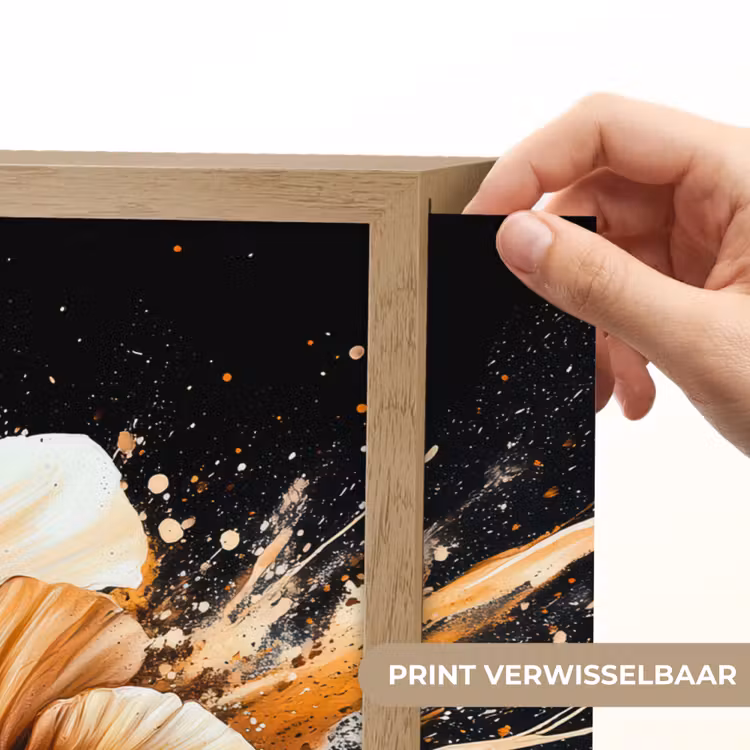 Lightbox - Wandlamp - Bloemen - Goud - Graffiti - Zwart - Abstract — 5