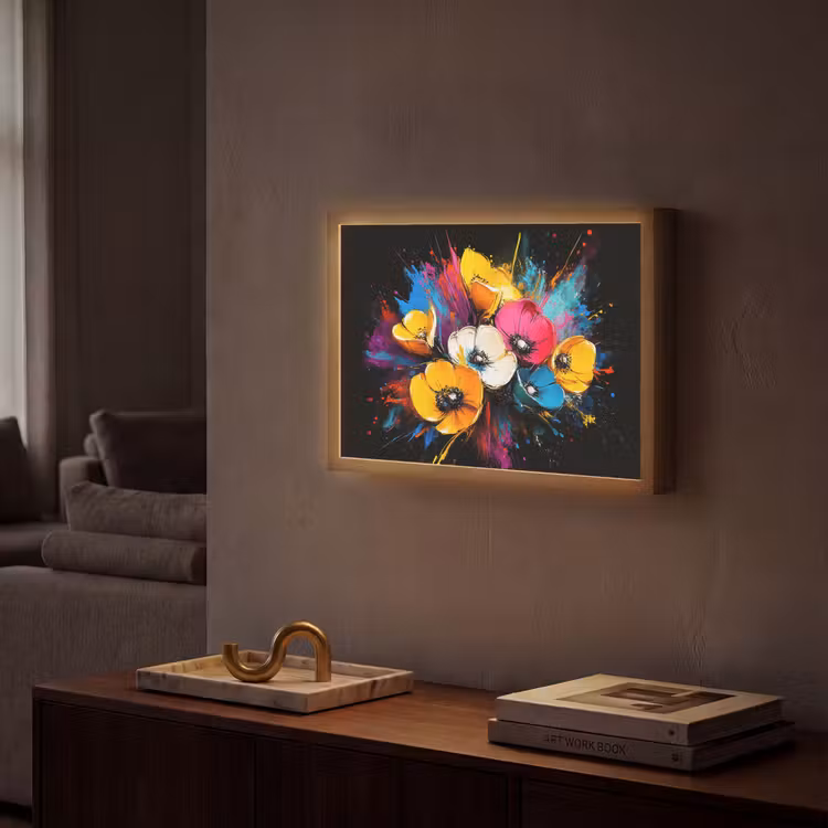 Lightbox - Wandlamp - Bloemen - Kleurrijk - Graffiti - Modern - Boeket — 2