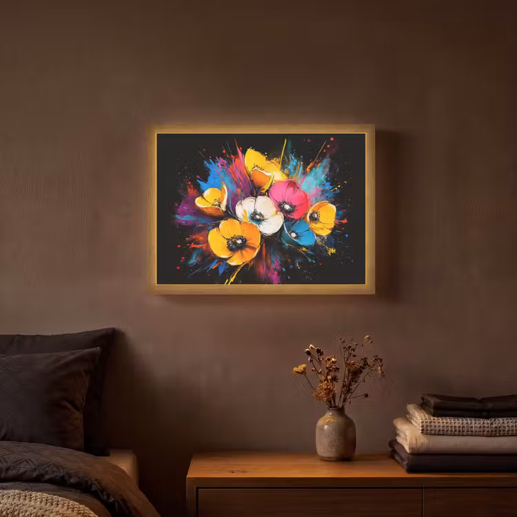 Lightbox - Wandlamp - Bloemen - Kleurrijk - Graffiti - Modern - Boeket — 3