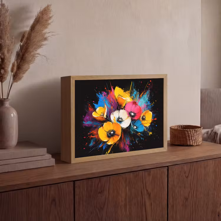 Lightbox - Wandlamp - Bloemen - Kleurrijk - Graffiti - Modern - Boeket — 4