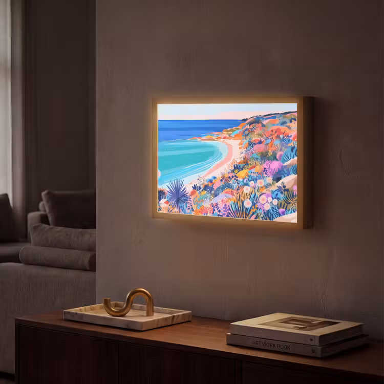 Lightbox - Wandlamp - Bloemenweide - Zee - Zomers — 2