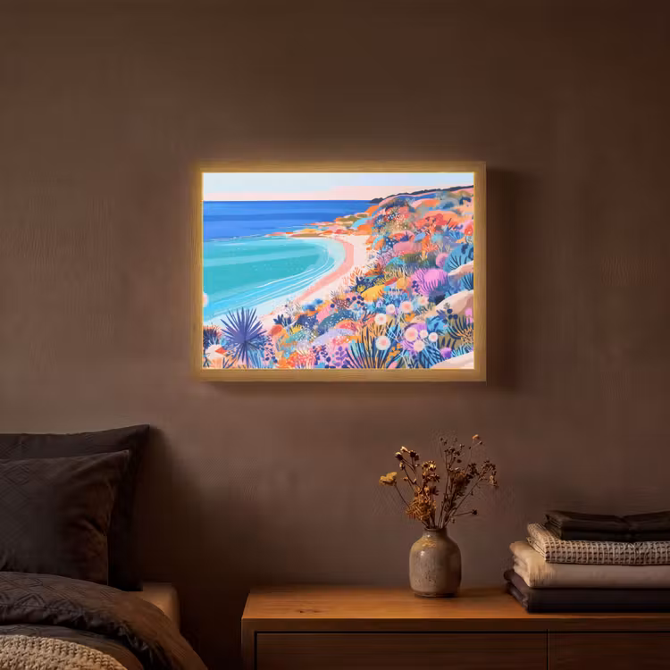 Lightbox - Wandlamp - Bloemenweide - Zee - Zomers — 3