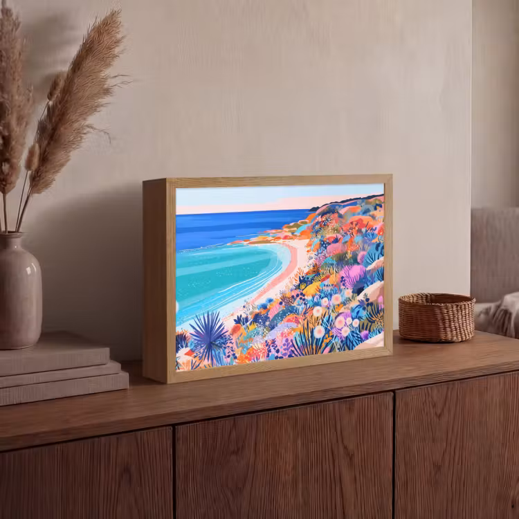 Lightbox - Wandlamp - Bloemenweide - Zee - Zomers — 4