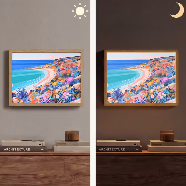 Lightbox - Wandlamp - Bloemenweide - Zee - Zomers — 6