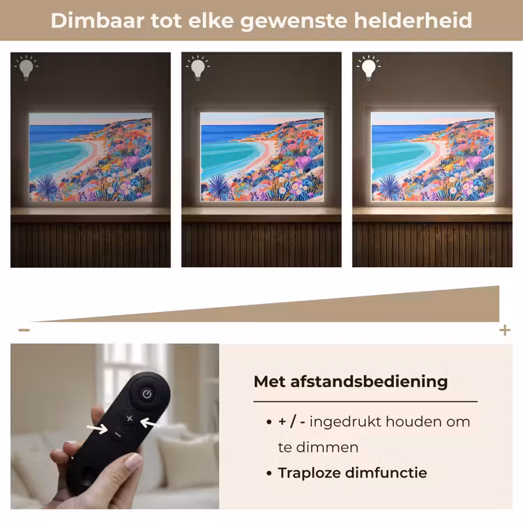 Lightbox - Wandlamp - Bloemenweide - Zee - Zomers — 9