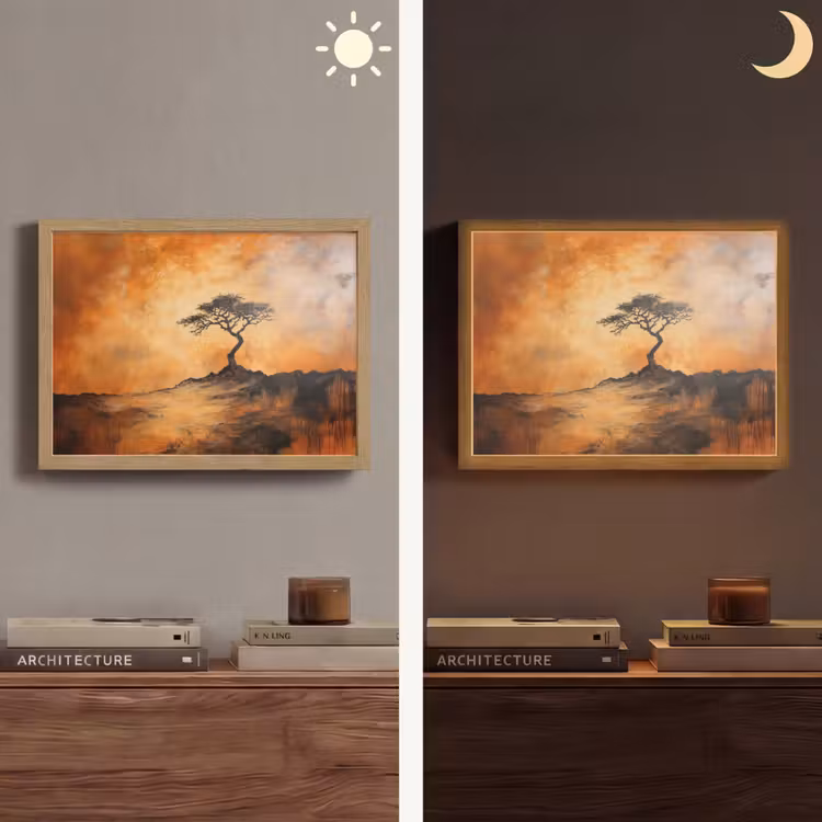 Lightbox - Wandlamp - Boom - Landschap - Oranje — 6