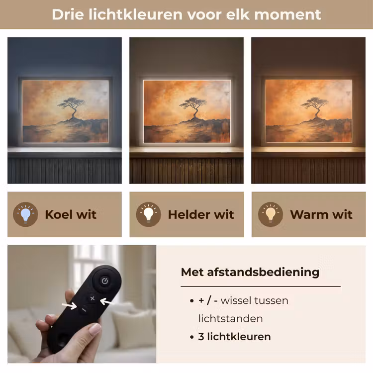 Lightbox - Wandlamp - Boom - Landschap - Oranje — 8