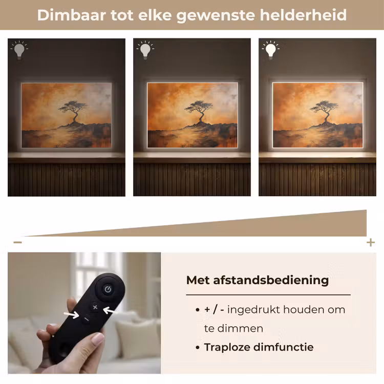 Lightbox - Wandlamp - Boom - Landschap - Oranje — 9