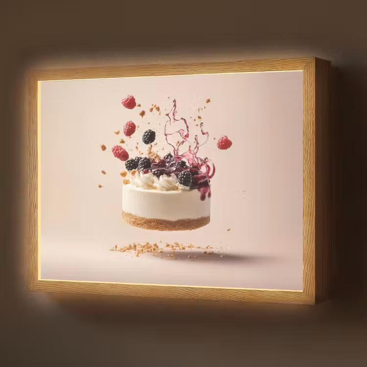 Lightbox - Wandlamp - Cheesecake - Eten - Roze - Taart — 1
