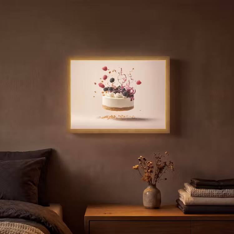 Lightbox - Wandlamp - Cheesecake - Eten - Roze - Taart — 3