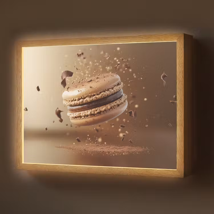 Lightbox - Wandlamp - Chocolade - Macarons - Eten - Snoep — 1