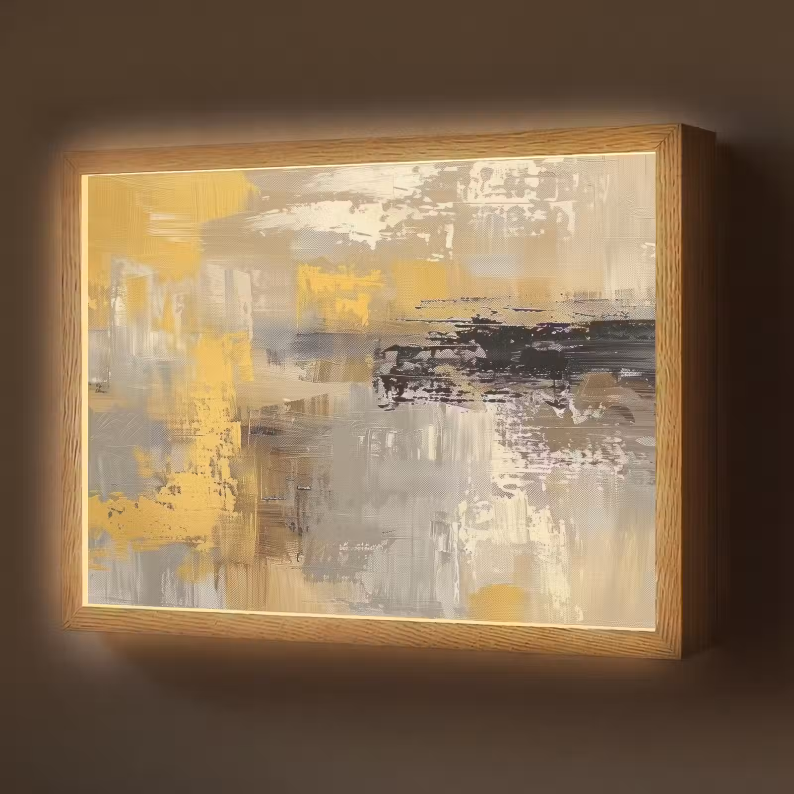 Lightbox - Wandlamp - Abstract - Geel - Modern - Beige — 1