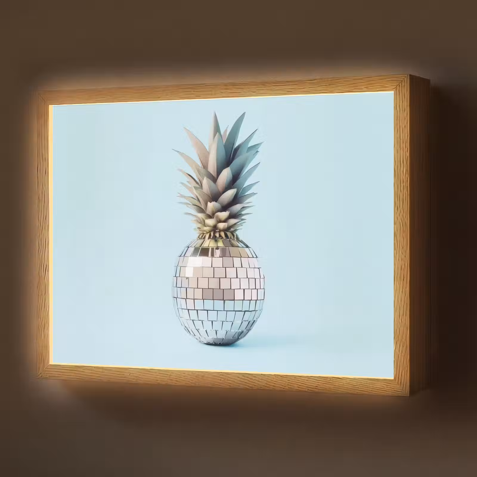 Lightbox - Wandlamp - Blauw - Ananas - Disco - Discobal — 1