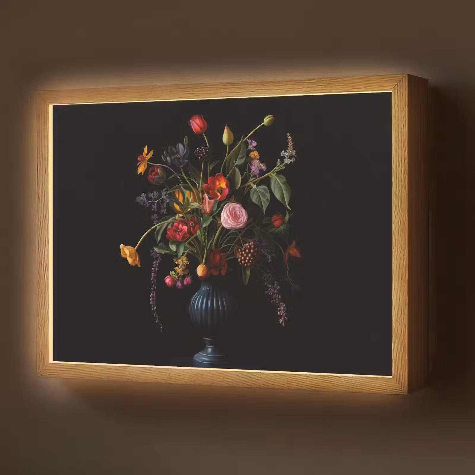 Lightbox - Wandlamp - Bloemen - Bessen - Klassiek — 1