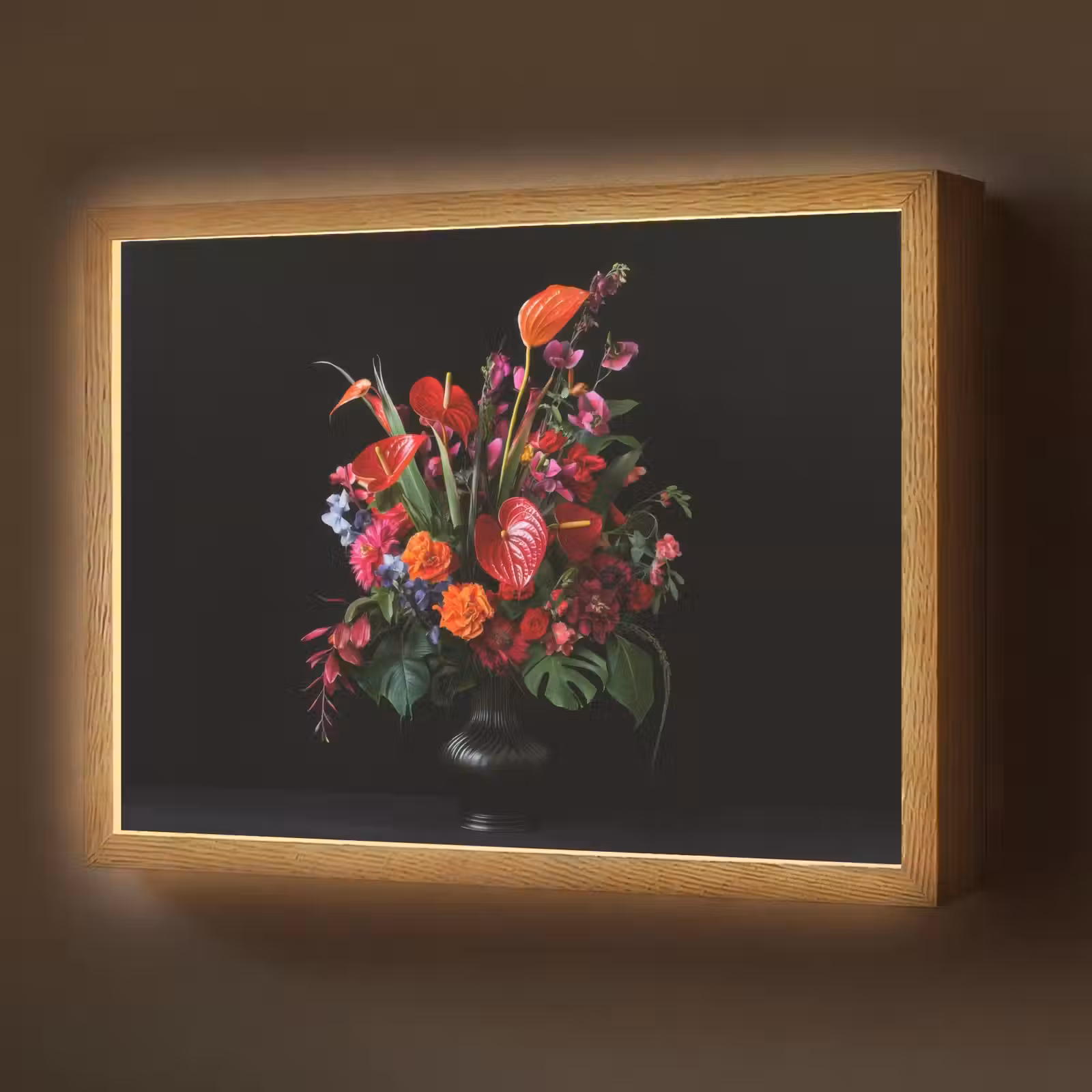 Lightbox - Wandlamp - Bloemen - Boeket - Sierlijk — 1