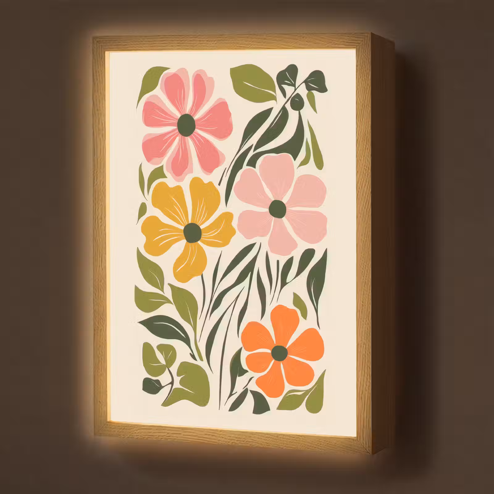 Lightbox - Wandlamp - Bloemen - Speels - Kleurrijk — 1