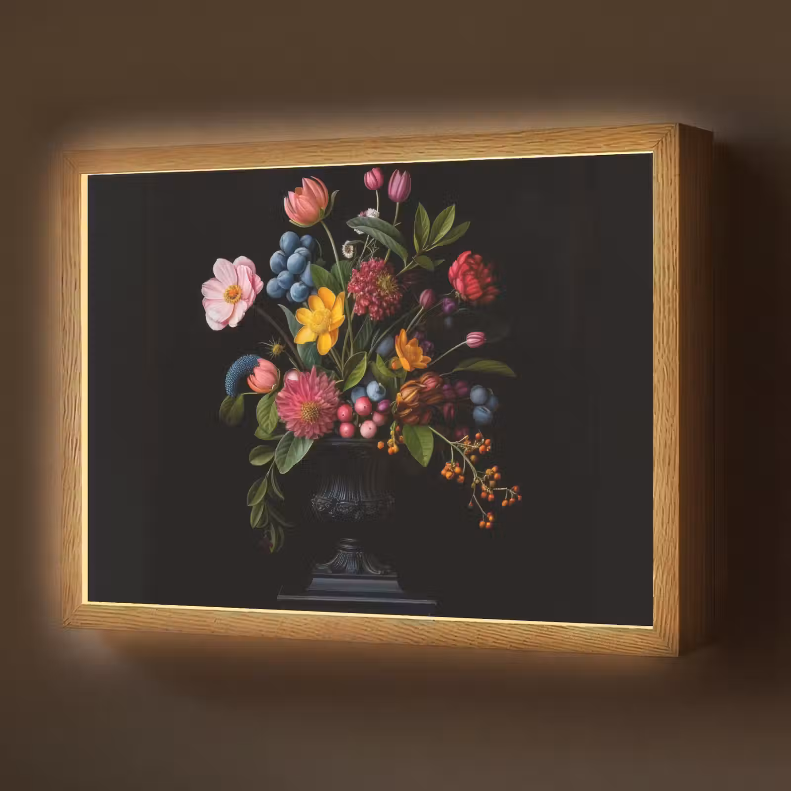 Lightbox - Wandlamp - Bloemen - Vrolijk - Vaas — 1