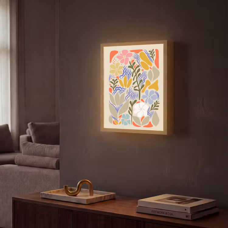 Lightbox - Wandlamp - Abstract - Bloemen - Bladeren — 2