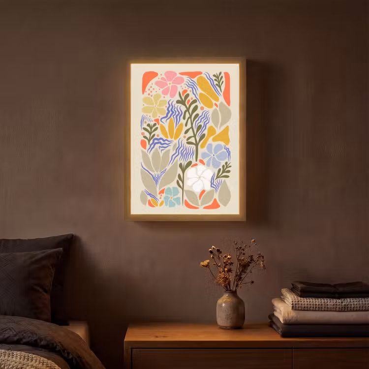 Lightbox - Wandlamp - Abstract - Bloemen - Bladeren — 3