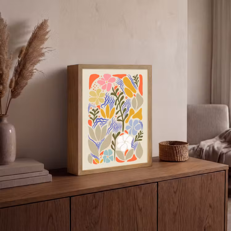 Lightbox - Wandlamp - Abstract - Bloemen - Bladeren — 4