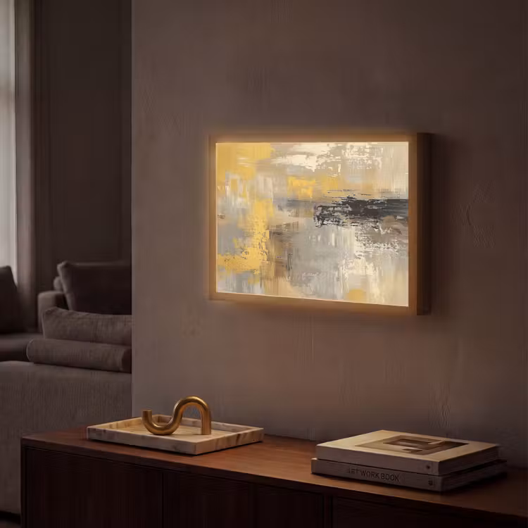 Lightbox - Wandlamp - Abstract - Geel - Modern - Beige — 2