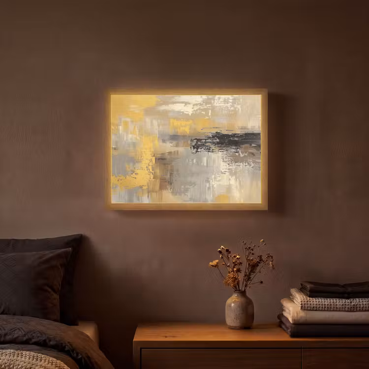 Lightbox - Wandlamp - Abstract - Geel - Modern - Beige — 3