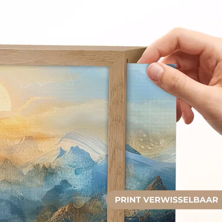 Lightbox - Wandlamp - Abstract - Landschap - Bergen - Blauw - Modern — 5