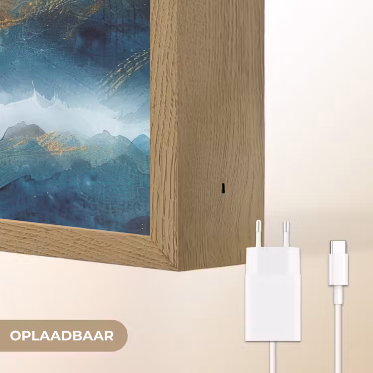 Lightbox - Wandlamp - Abstract - Landschap - Bergen - Blauw - Modern — 7