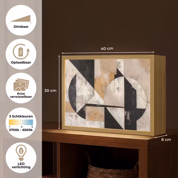 Lightbox - Wandlamp - Abstract - Modern - Geometrisch - Pastel — 10