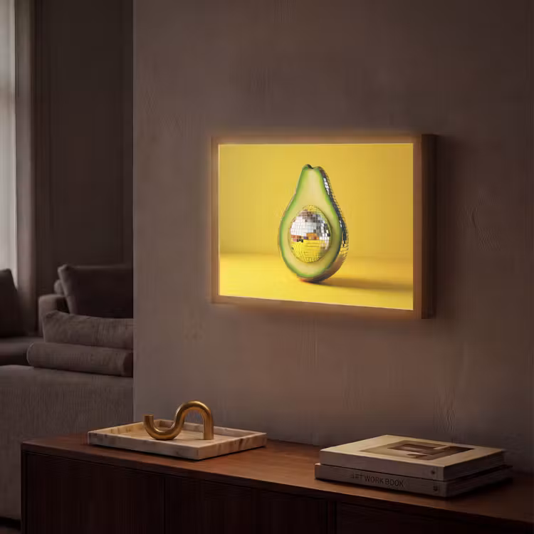 Lightbox - Wandlamp - Avocado - Discobal - Geel - Glitter — 2