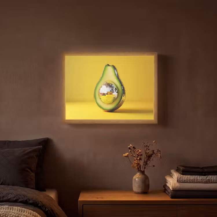 Lightbox - Wandlamp - Avocado - Discobal - Geel - Glitter — 3