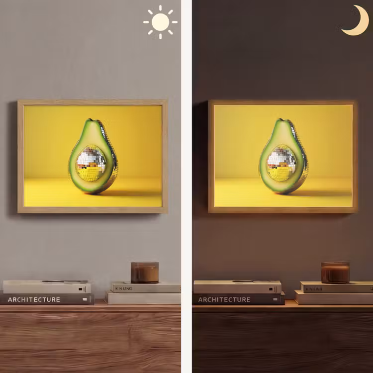 Lightbox - Wandlamp - Avocado - Discobal - Geel - Glitter — 6