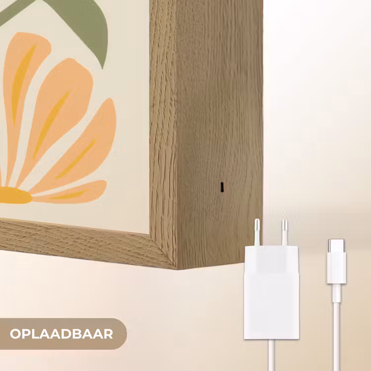 Lightbox - Wandlamp - Blaadjes - Zachtoranje - Bloemen — 6