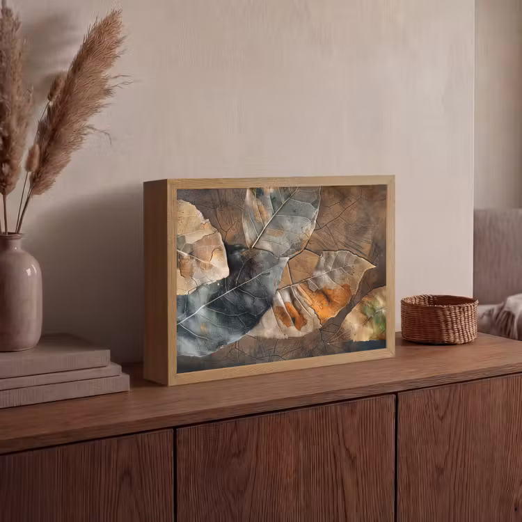 Lightbox - Wandlamp - Bladeren - Bruin - Herfst - Natuur — 4